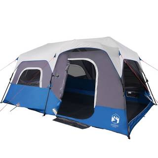 Camping Tent with LED Light 9-Person Light Blue - Giant Lobelia