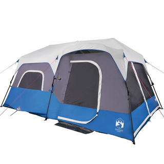 Camping Tent with LED Light 9-Person Light Blue - Giant Lobelia