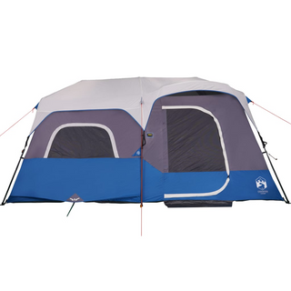 Camping Tent with LED Light 9-Person Light Blue - Giant Lobelia