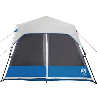 Camping Tent with LED Light 9-Person Light Blue - Giant Lobelia