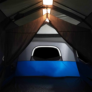 Camping Tent with LED Light 9-Person Light Blue - Giant Lobelia