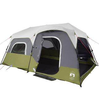 Camping Tent with LED Light 9-Person Light Green - Giant Lobelia