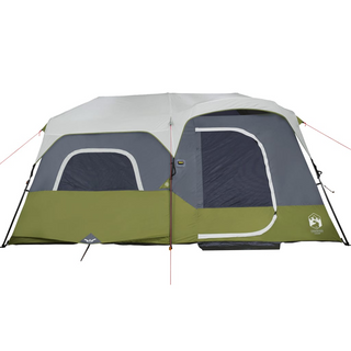 Camping Tent with LED Light 9-Person Light Green - Giant Lobelia