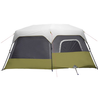 Camping Tent with LED Light 9-Person Light Green - Giant Lobelia