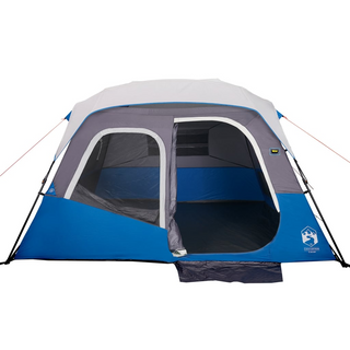 Camping Tent with LED Light 6-Person Light Blue - Giant Lobelia