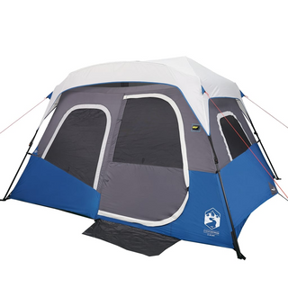 Camping Tent with LED Light 6-Person Light Blue - Giant Lobelia