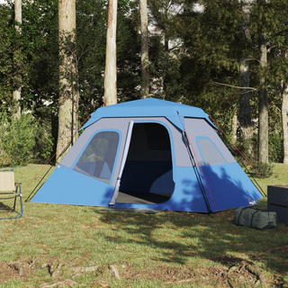 Camping Tent 6-Person Blue Waterproof - Giant Lobelia