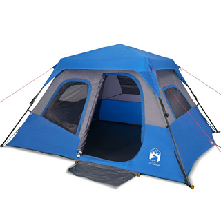 Camping Tent 6-Person Blue Waterproof - Giant Lobelia