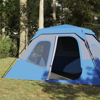 Camping Tent 6-Person Blue Waterproof - Giant Lobelia