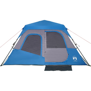 Camping Tent 6-Person Blue Waterproof - Giant Lobelia