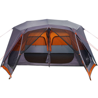 Camping Tent 10-Person Grey and Orange Waterproof - Giant Lobelia