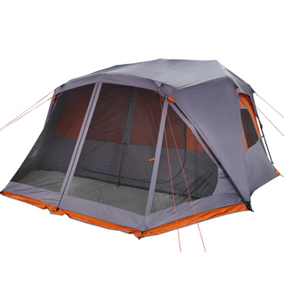 Camping Tent 10-Person Grey and Orange Waterproof - Giant Lobelia