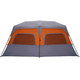 Camping Tent 10-Person Grey and Orange Waterproof - Giant Lobelia