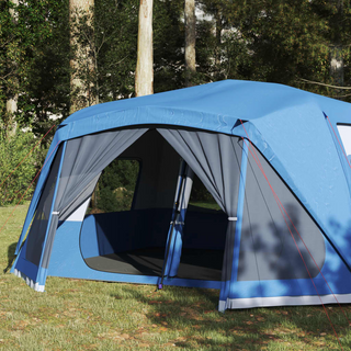 Camping Tent 10-Person Blue Waterproof - Giant Lobelia