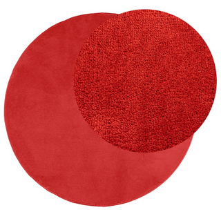 Rug OVIEDO Short Pile Red Ø 240 cm - Giant Lobelia