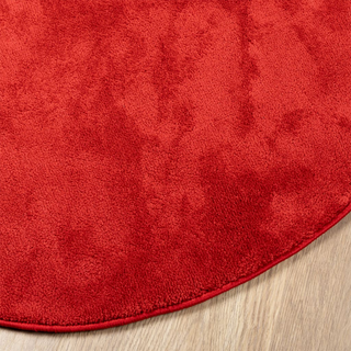 Rug OVIEDO Short Pile Red Ø 240 cm - Giant Lobelia