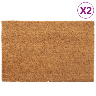 Door Mats 2 pcs Natural 40x60 cm Tufted Coir - Giant Lobelia