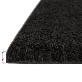 Door Mat Black 40x60 cm Tufted Coir - Giant Lobelia