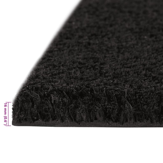 Door Mat Black 80x100 cm Tufted Coir - Giant Lobelia