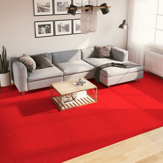 Rug OVIEDO Short Pile Red 300x400 cm - Giant Lobelia