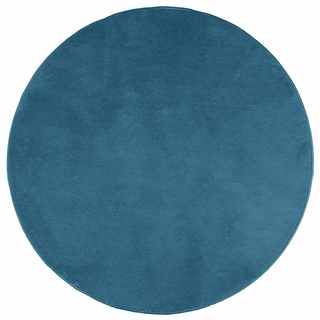 Rug OVIEDO Short Pile Turquoise Ø 280 cm - Giant Lobelia