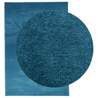 Rug OVIEDO Short Pile Turquoise 200x280 cm - Giant Lobelia