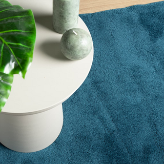 Rug OVIEDO Short Pile Turquoise 200x280 cm - Giant Lobelia