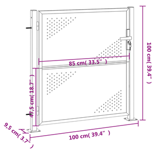 vidaXL Garden Gate 100x100 cm Stainless Steel - Giant Lobelia