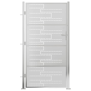 vidaXL Garden Gate 100x180 cm Stainless Steel - Giant Lobelia