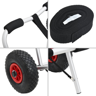 Kayak Trolley Foldable 45 kg Aluminium - Giant Lobelia