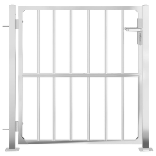 vidaXL Garden Gate 100x100 cm Stainless Steel - Giant Lobelia