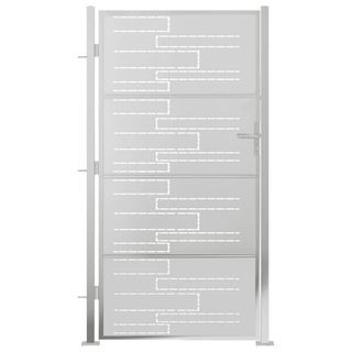 vidaXL Garden Gate 100x200 cm Stainless Steel - Giant Lobelia