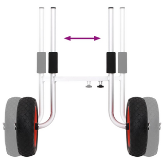 Kayak Trolley Detachable 100 kg Aluminium - Giant Lobelia