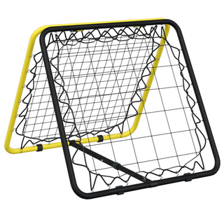 vidaXL Football Rebounder Double Side Adjustable Yellow and Black Steel - Giant Lobelia