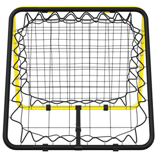 vidaXL Football Rebounder Double Side Adjustable Yellow and Black Steel - Giant Lobelia