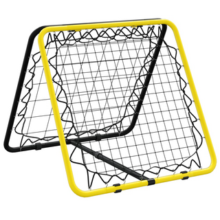 vidaXL Football Rebounder Double Side Adjustable Yellow and Black Steel - Giant Lobelia