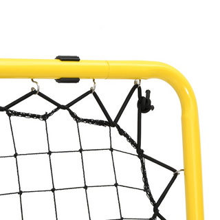 vidaXL Football Rebounder Double Side Adjustable Yellow and Black Steel - Giant Lobelia