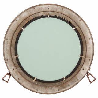 Porthole Mirror Wall Hanging Ø50 cm Aluminium and Glass - Giant Lobelia