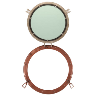 Porthole Mirror Wall Hanging Ø50 cm Aluminium and Glass - Giant Lobelia