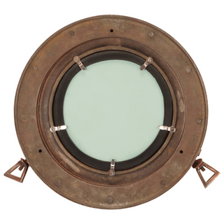 Porthole Mirror Wall Hanging Ø30 cm Aluminium and Glass - Giant Lobelia