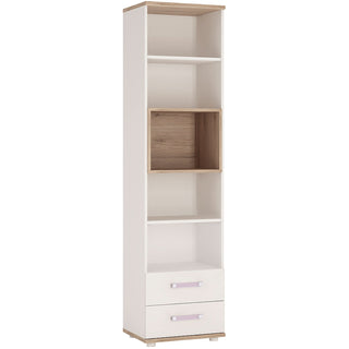 4KIDS Tall 2 Drawer Bookcase with Handles - Giant Lobelia