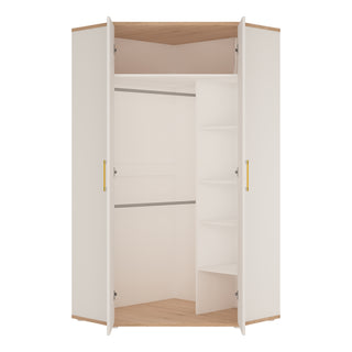 4KIDS Corner Wardrobe with Orange Handles - Giant Lobelia