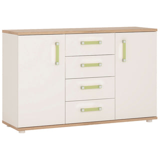 4KIDS 2 Door 4 Drawer Sideboard with Lemon Handles - Giant Lobelia