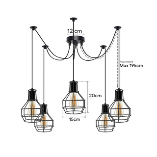 Chandelier Pendant Lights Spider Adjustable DIY E27 Retro Ceiling Light~1590