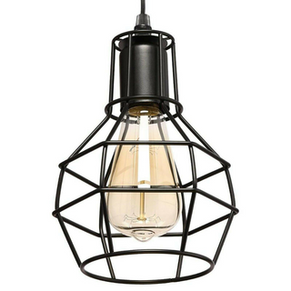 Retro Industrial Black Metal Nest Cage Ceiling 8 way Pendant Hanging Light Chandelier Indoor Lighting For Bar, Bedroom, Dining Room, Living Room~1180