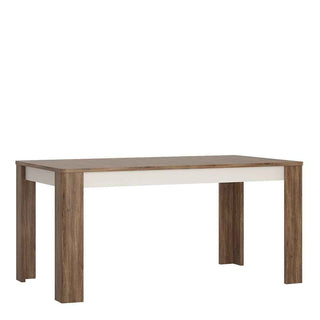 Extending Dining Table 160-200cm in Alpine White and Stirling Oak - Giant Lobelia