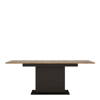 Extending Dining Table 160-200cm in Walnut and Dark Panel Finish - Giant Lobelia