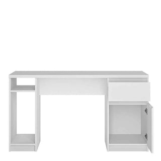 Giant Lobelia Drawer Twin Pedestal Desk in White - Giant Lobelia