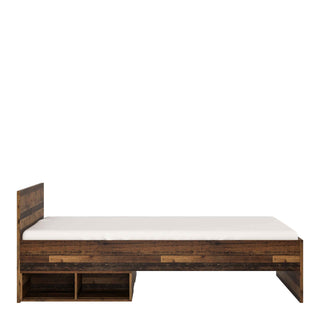 Brooklyn Single Bed 120cm in Walnut - Giant Lobelia