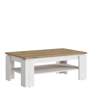 Celesto Coffee Table in White and Oak - Giant Lobelia